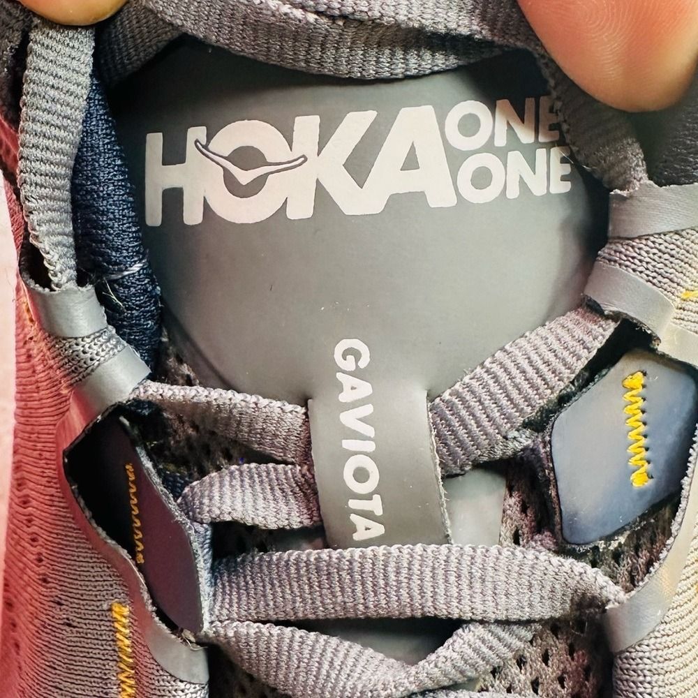 Hoka One One Gaviota 3 Men's Gray and Yellow Athletic Shoes sz 13 2E - Picture 5 of 7